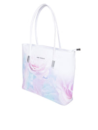 Lino Perros Pink & Off-White Printed Shoulder Bag