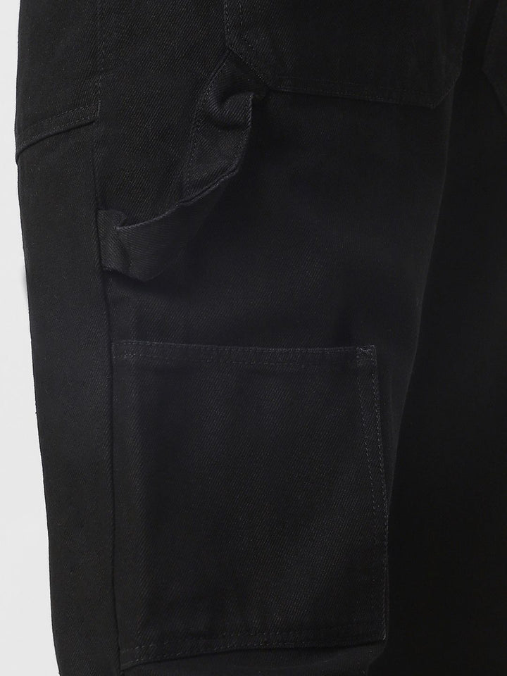 Urbano Fashion Men Loose Fit Non-Stretchable Cargo Carpenter Jeans