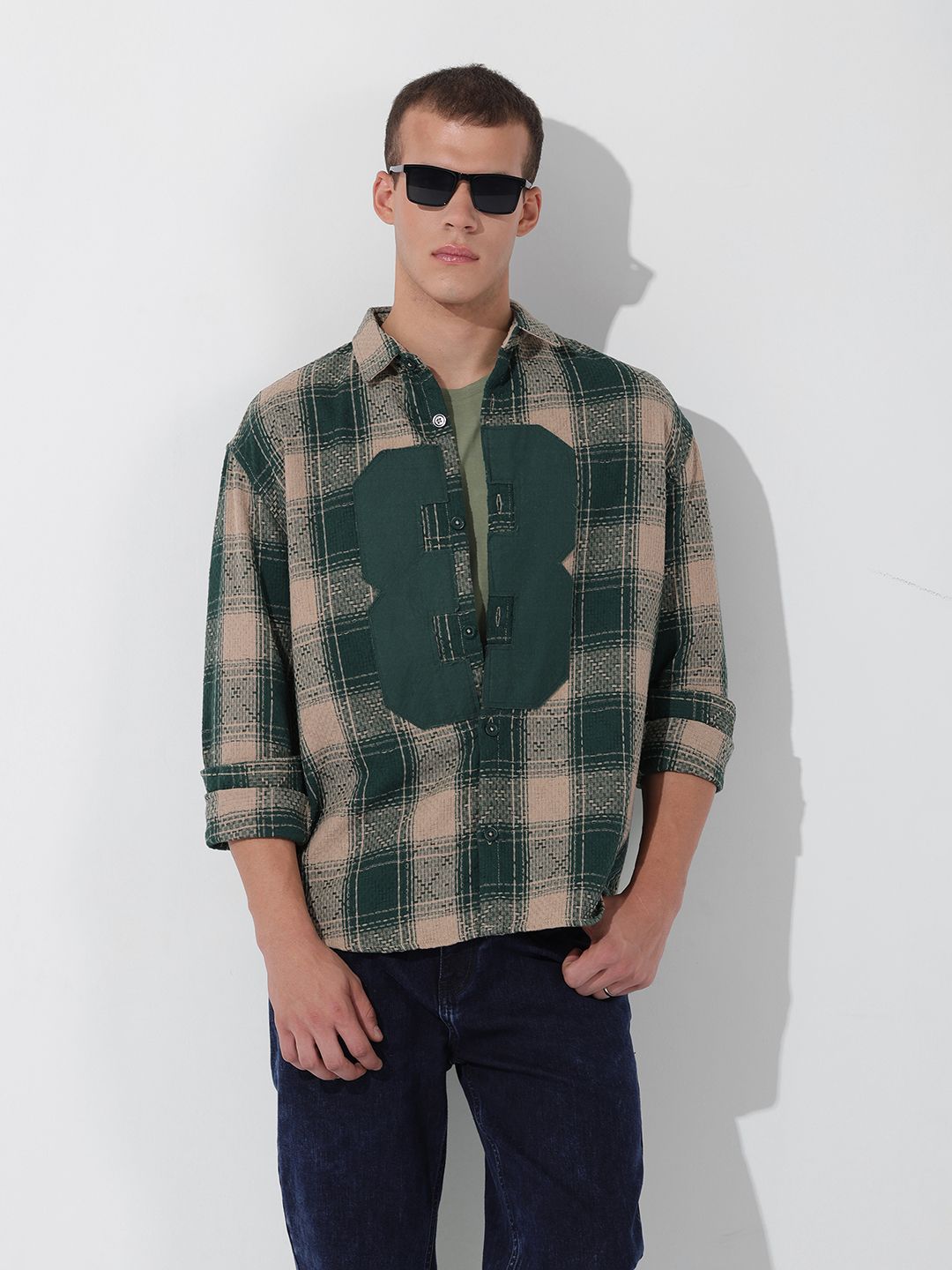 The Indian Garage Co Men Relaxed Fit Checkered Shirt