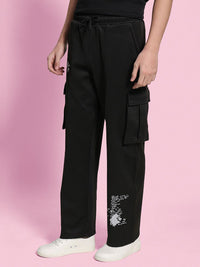 Bene Kleed Men Printed Plated Interlock Relaxed FitTrousers