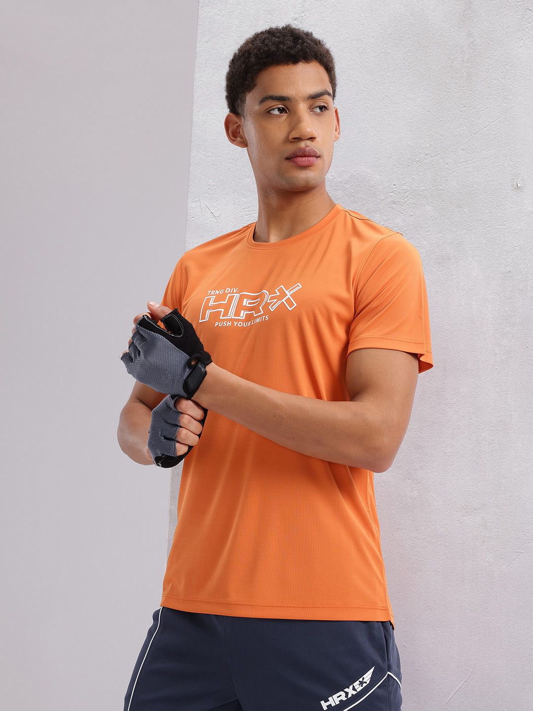 HRX by Hrithik Roshan Men Typography Printed Rapid-Dry Training T-shirt