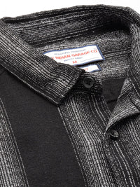 The Indian Garage Co Men Slim Fit Striped Double Flap Casual Shirt