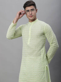 SOJANYA Geometric Embroidered Chikankari Pure Cotton Kurta With Churidar