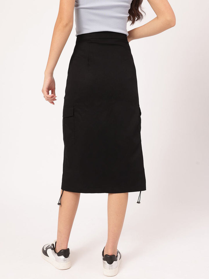 DressBerry Streetwear Sophistication Parachute Cargo Straight Skirt