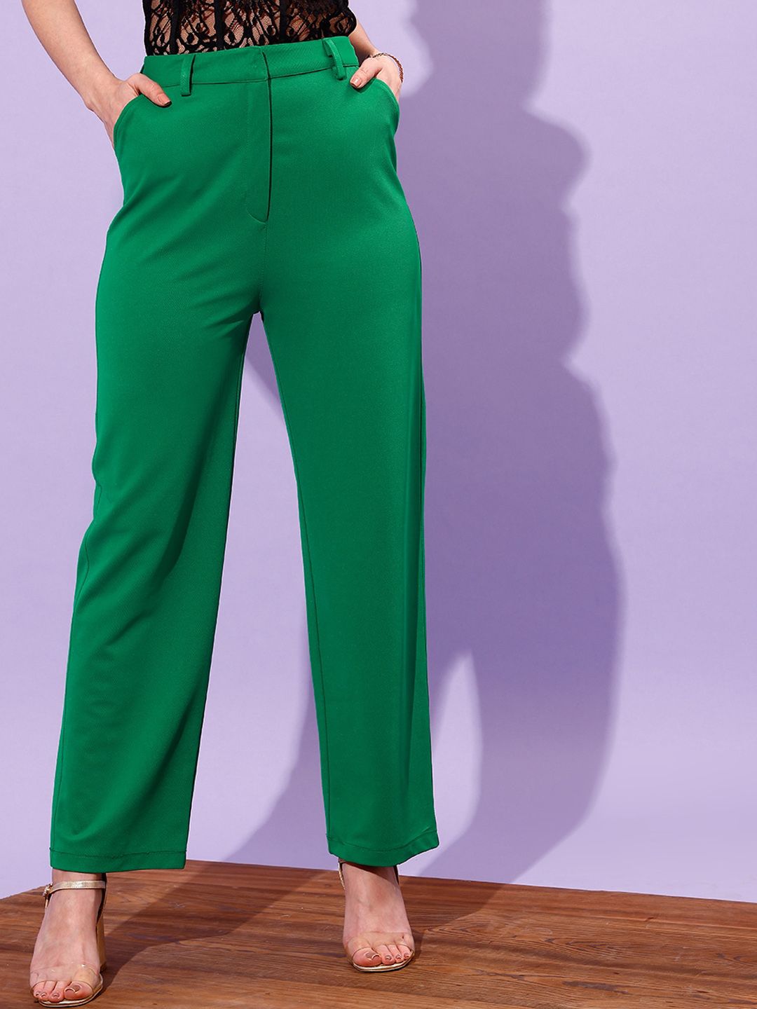 STREET 9 Women Loose Fit High-Rise Trousers