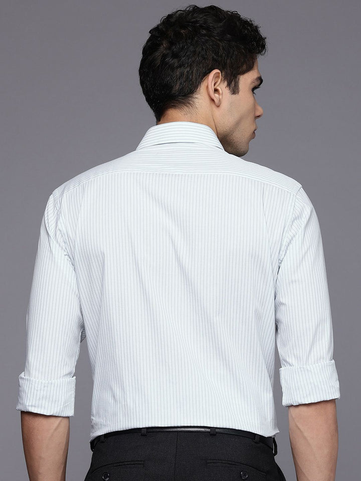 Raymond Slim Fit Striped Pure Cotton Formal Shirt