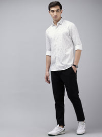 Park Avenue Pure Cotton Slim Fit Abstract Printed Casual Shirt