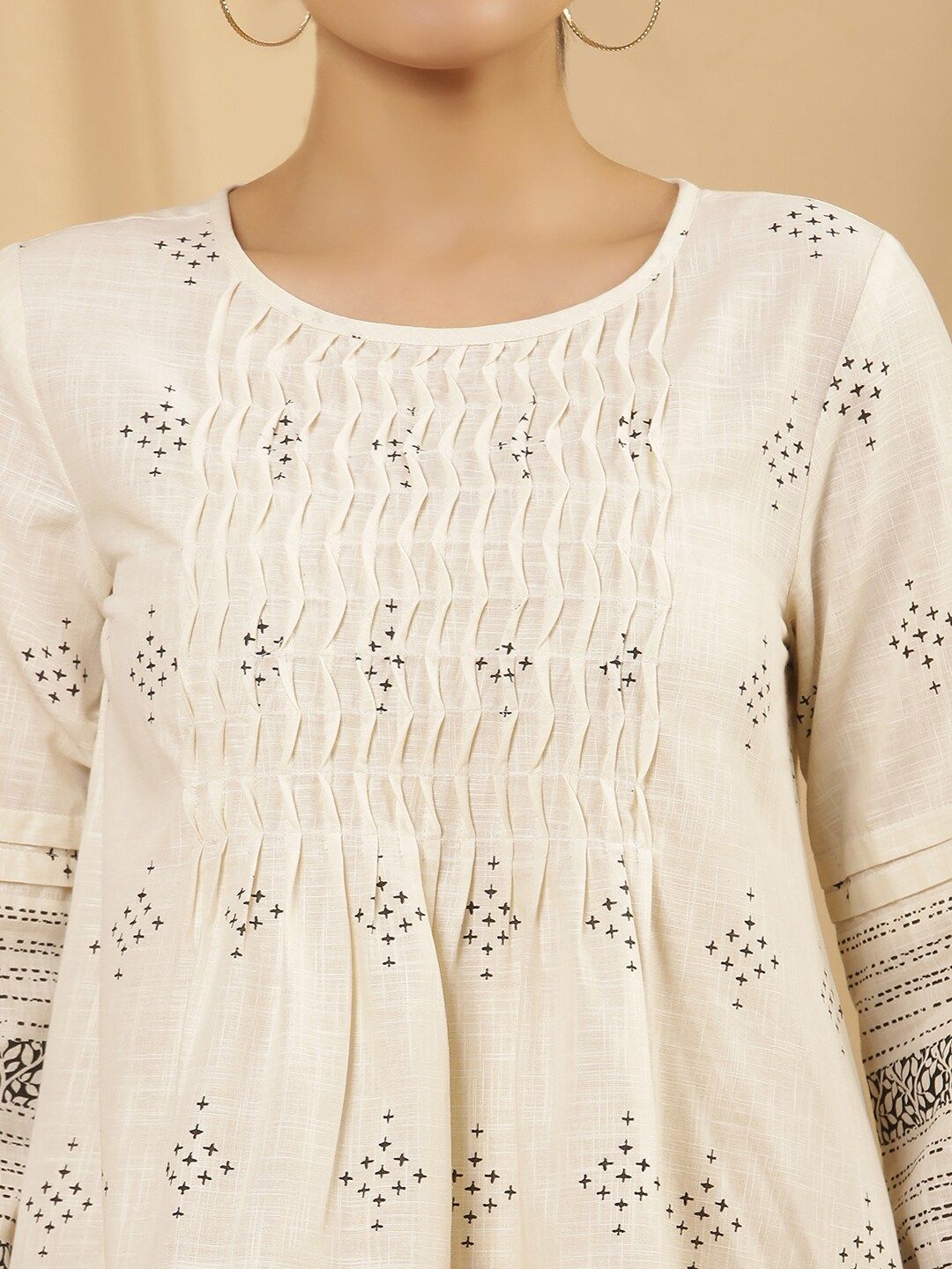 W Ethnic Motifs Printed Cotton Top
