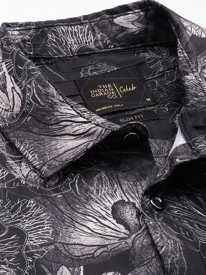 The Indian Garage Co Slim Fit Floral Printed Casual Shirt