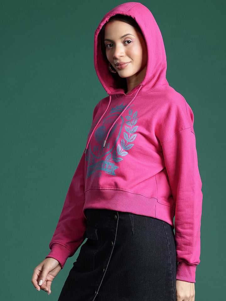 DressBerry Hooded Printed Sweatshirt