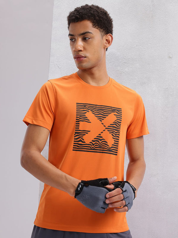 HRX by Hrithik Roshan Brand Logo Print Rapid-Dry Training T-shirt
