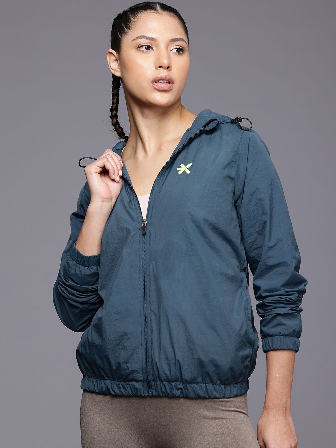 HRX by Hrithik Roshan Printed Rapid-Dry Hooded Jacket