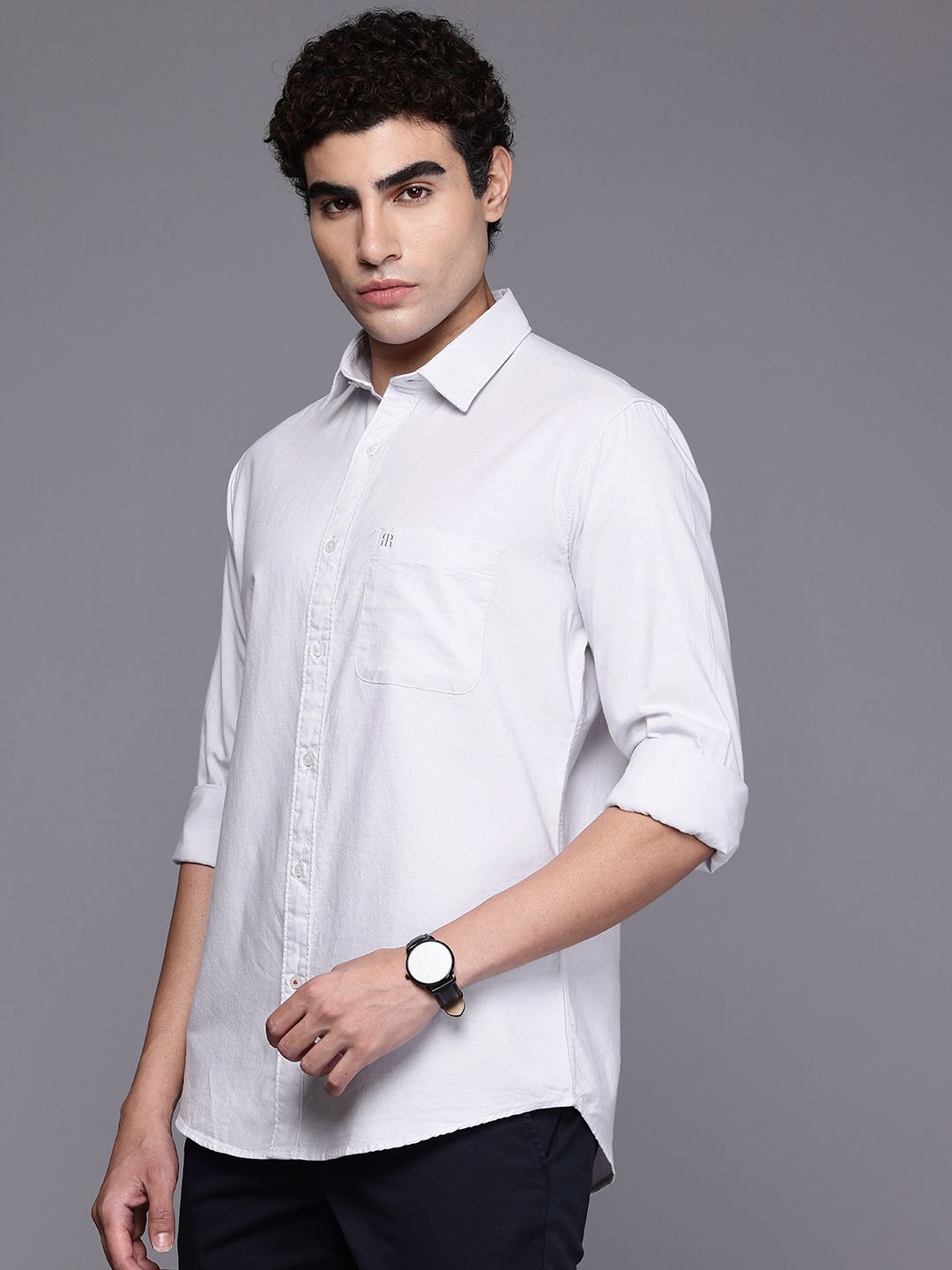 Raymond Pure Cotton Slim Fit Casual Shirt
