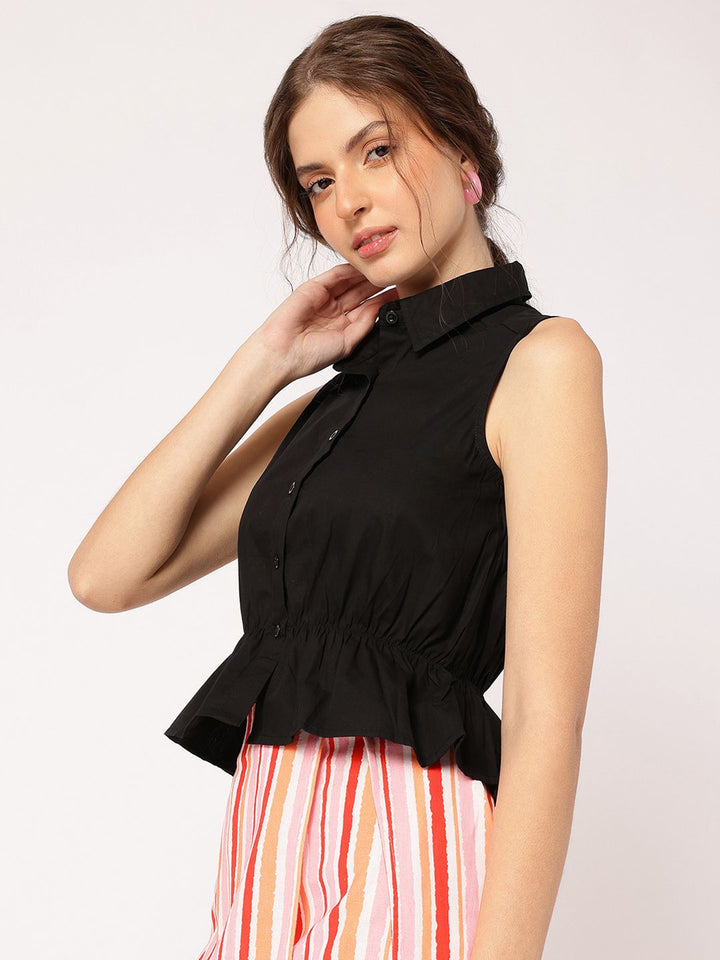 DressBerry Hourglass Hour Cinched Waist Shirt Style Top