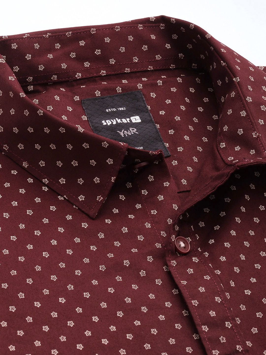SPYKAR Pure Cotton Slim Fit Floral Opaque Printed Casual Shirt