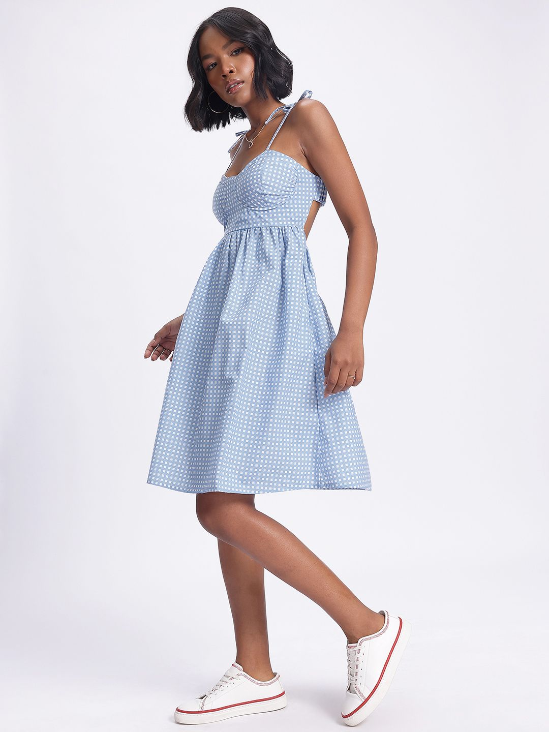 DressBerry Check Mate Picnic Perfect Midi Dress