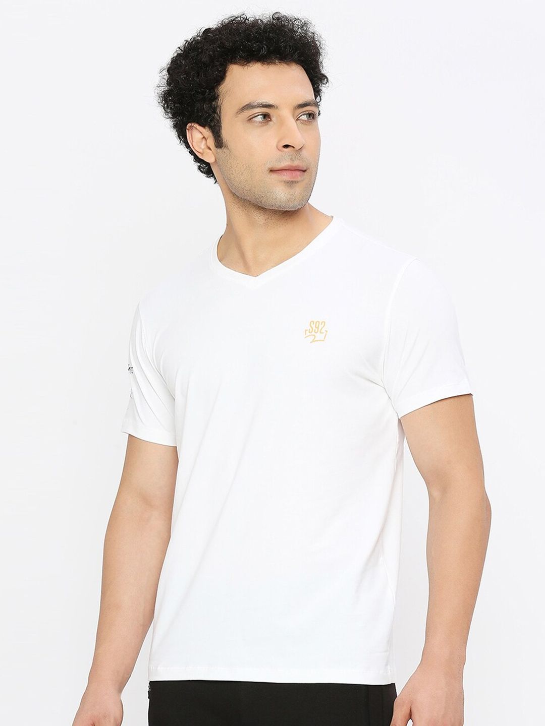 SPYKAR V-Neck Short Sleeves Cotton T-shirt