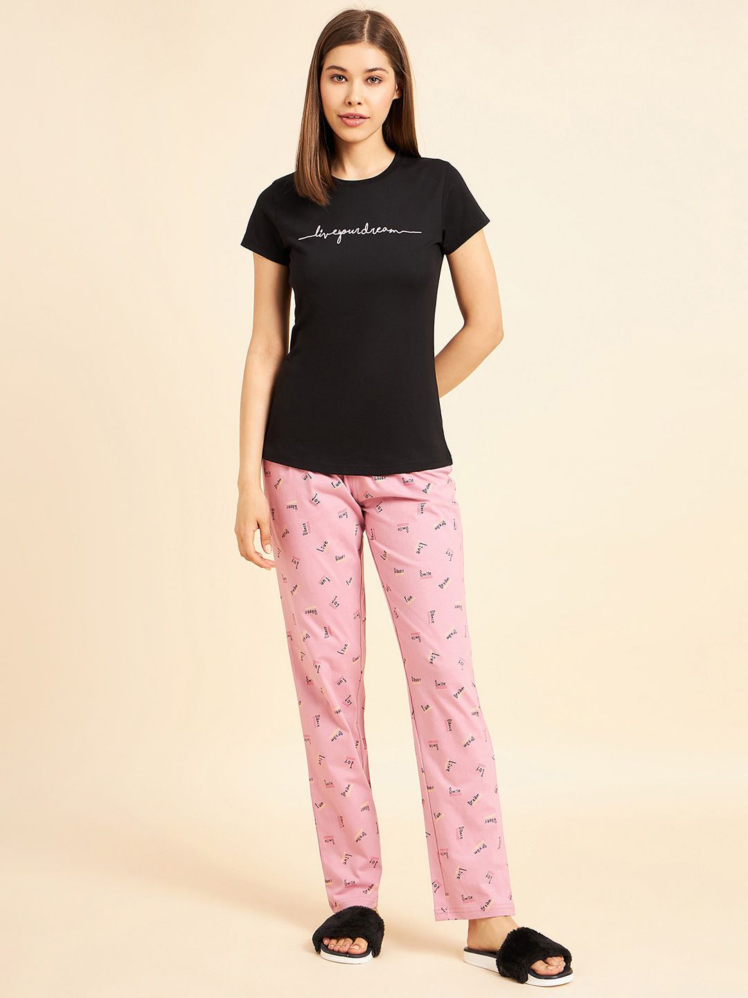 Sweet Dreams Geometric Printed Pure Cotton Night suit