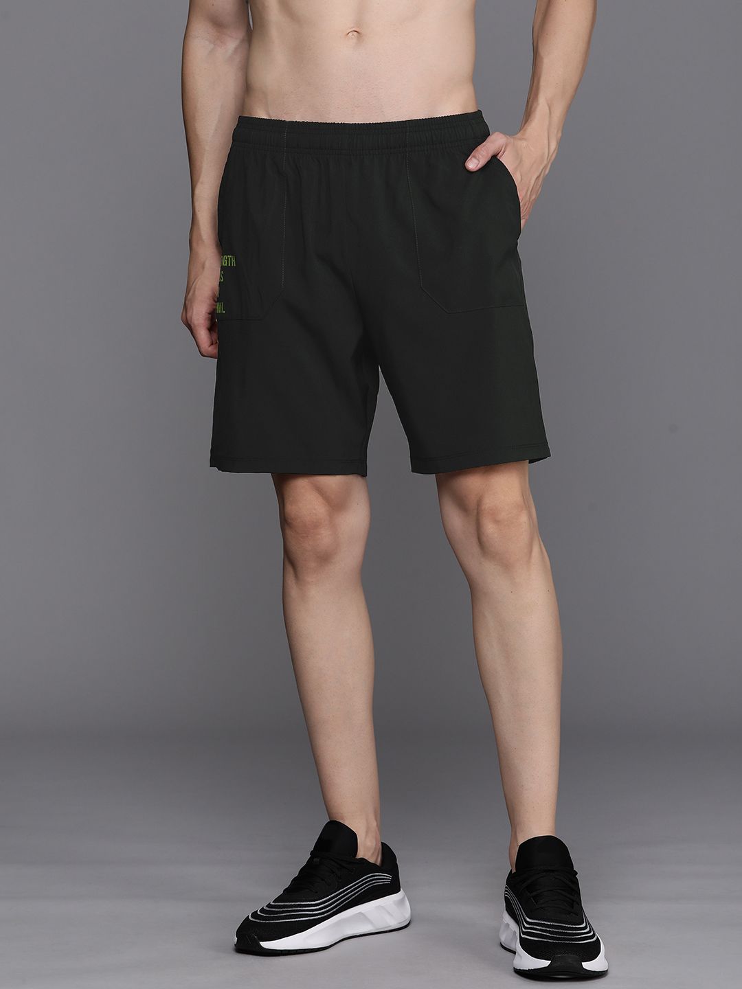 HRX by Hrithik Roshan Men Rapid Dry Antimicrobial Finish Mid-Rise Training Shorts