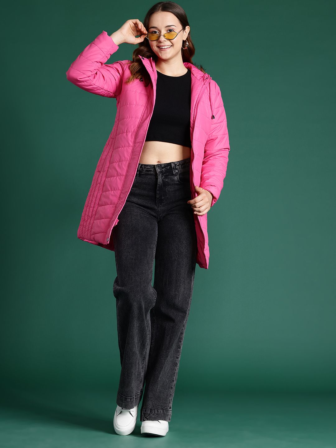 DressBerry Hooded Longline Padded Jacket