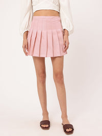 DressBerry Pleated Flared Mini Skirt