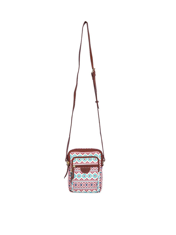 TEAL BY CHUMBAK Ethnic Motifs Printed Structured Sling Bag