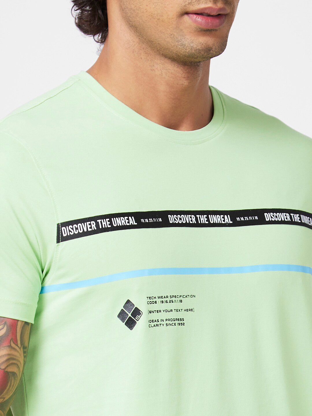 SPYKAR Typography Printed Slim Fit Cotton Casual T-Shirt