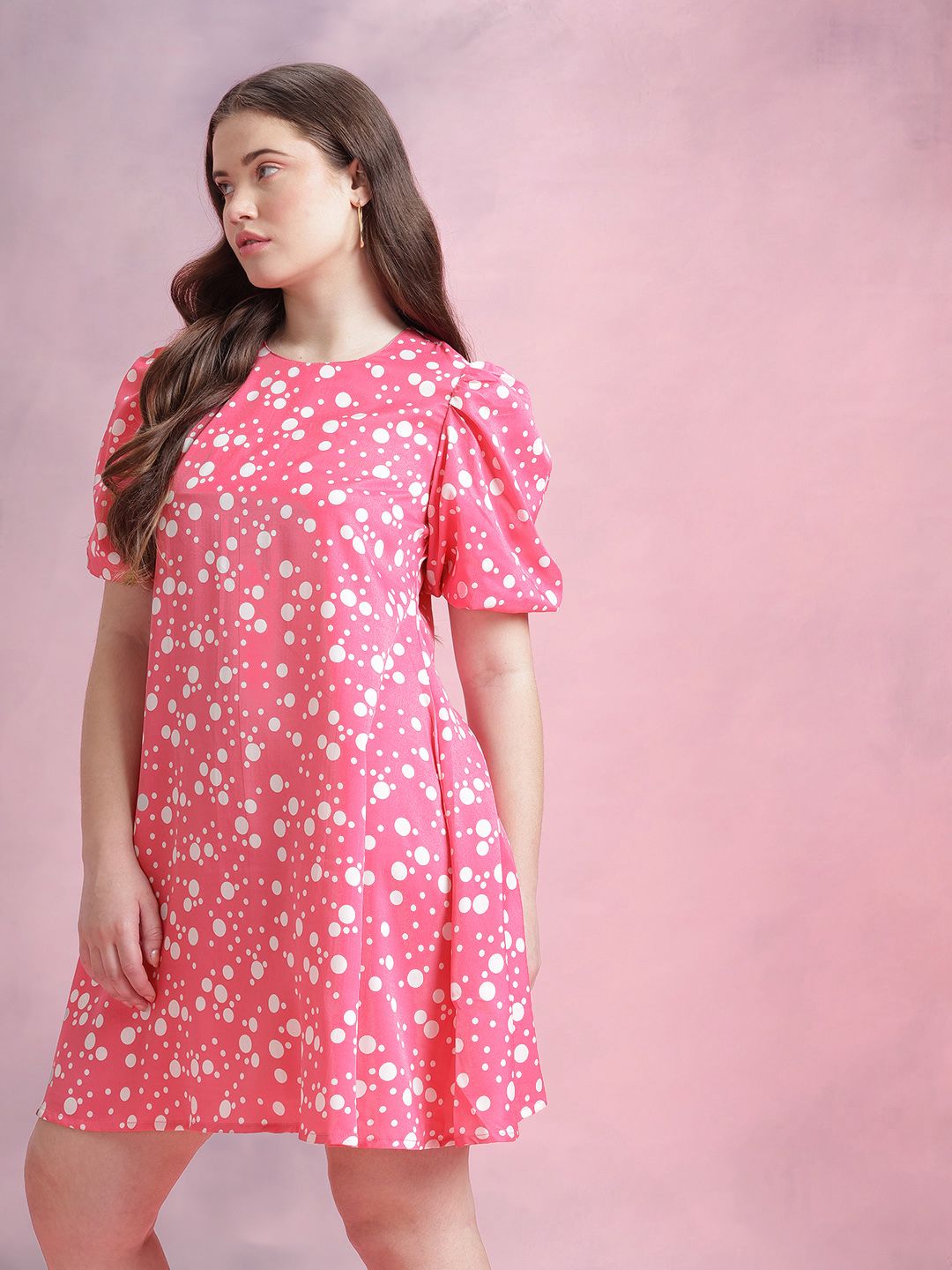 DressBerry Geometric Print A-Line Dress