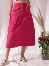 STREET 9 Pure Cotton A-Line Cargo Skirt