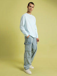 Bewakoof Drop-Shoulder Sleeves Oversized Cotton T-shirt