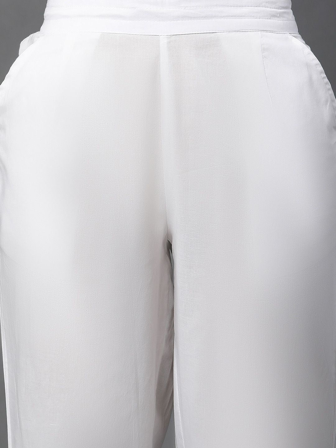 W Women Pure Cotton Straight Fit Cigarette Trousers