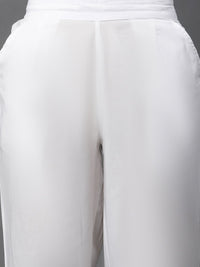 W Women Pure Cotton Straight Fit Cigarette Trousers