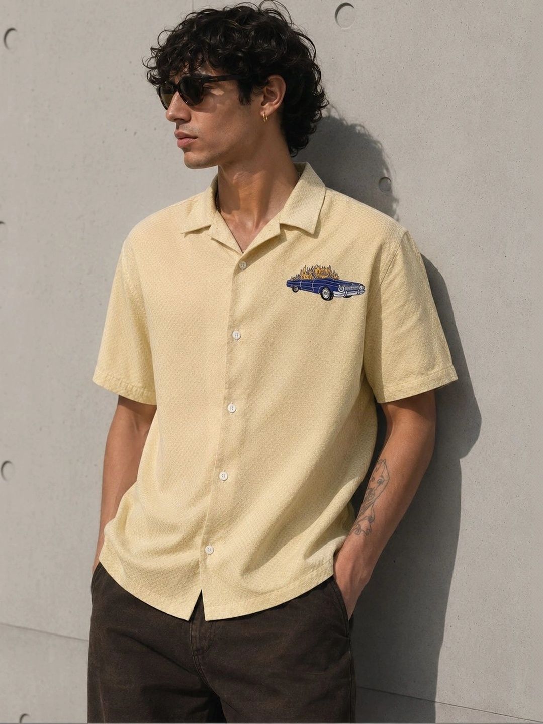 Eszett Fire Car Boxy Fit Baju Kapas Kolar Cuba