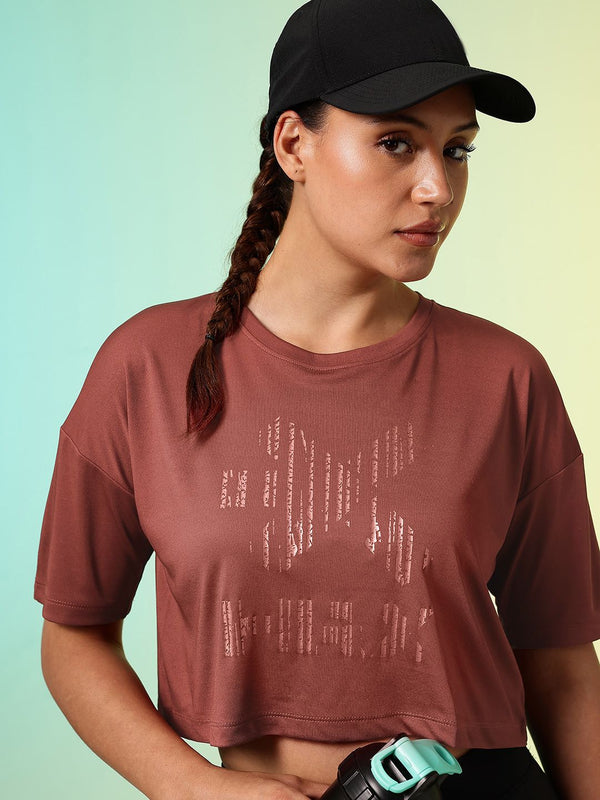 HRX by Hrithik Roshan Brand Logo Printed Training T-shirt