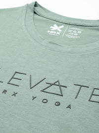 HRX by Hrithik Roshan Typography Printed Pure Cotton Yoga T-shirt