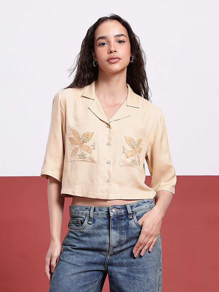 DressBerry Floral Printed Pocket Shirt