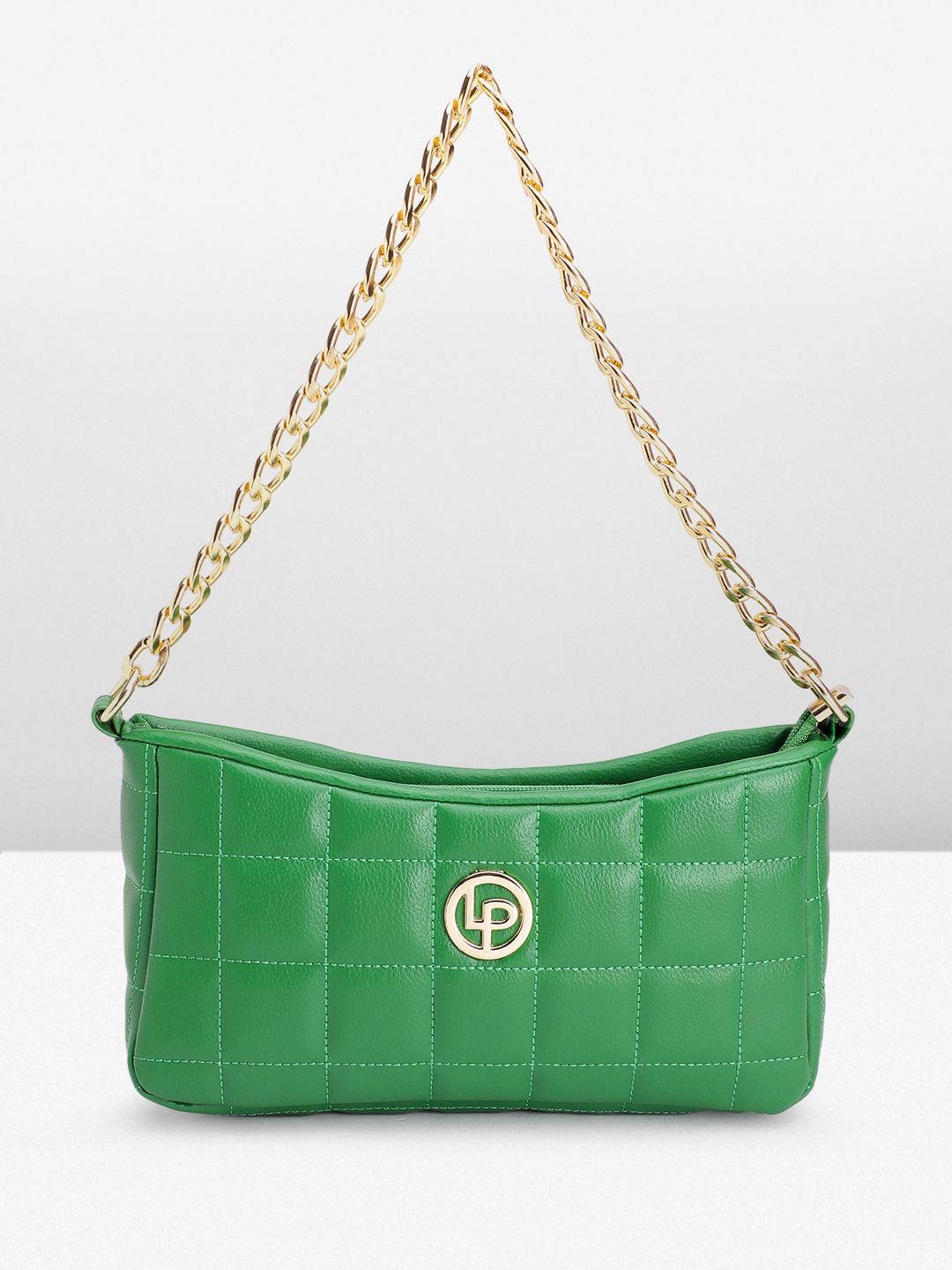 Lino Perros Structured Baguette Bag with Quilted Detail