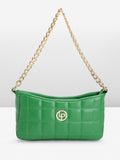 Lino Perros Structured Baguette Bag with Quilted Detail