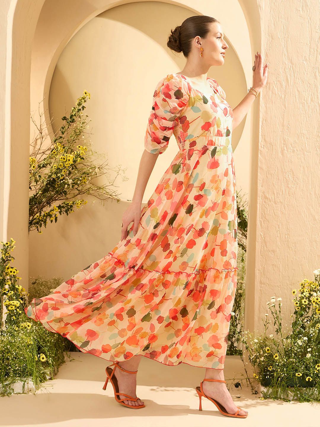 Antheaa Women Floral Printed Maxi Dress