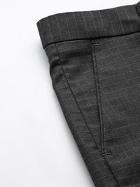 The Indian Garage Co. X Luxe Men Checked Slim Fit Formal Trousers