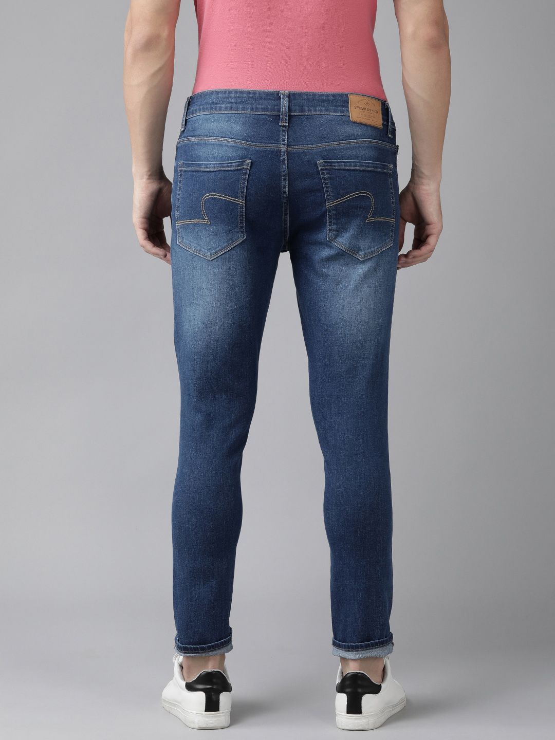 SPYKAR Men Kano Slim Fit Heavy Fade Stretchable Jeans