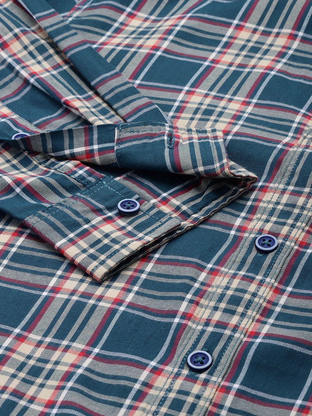 The Indian Garage Co Men Checked Casual Shirt