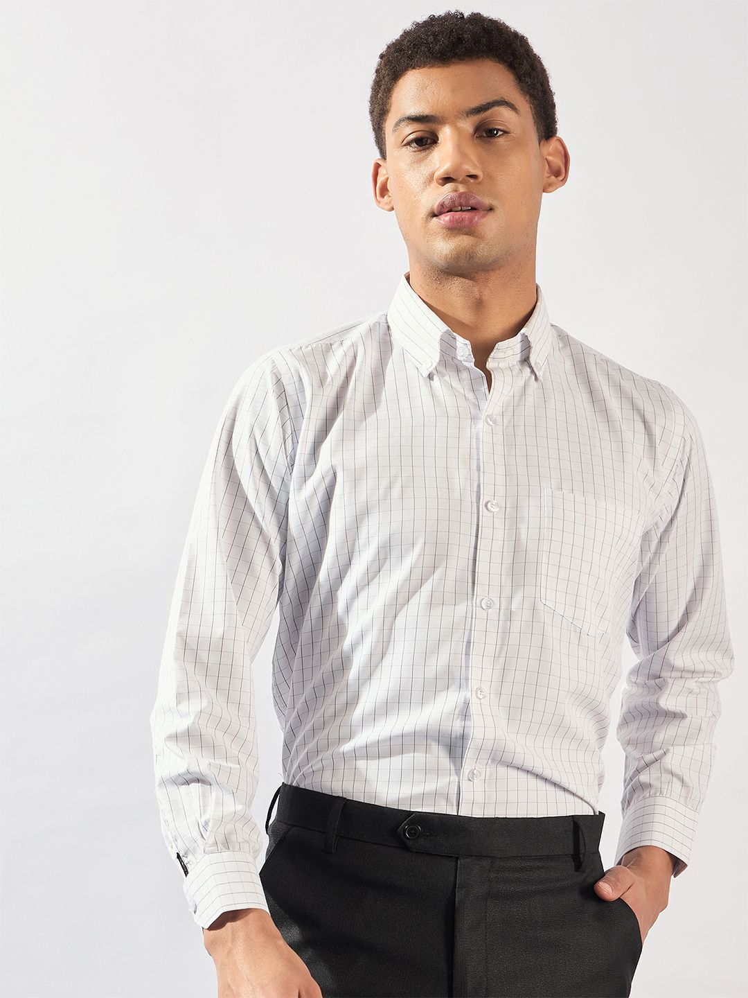 DENNISON Smart Micro Checked Formal Shirt