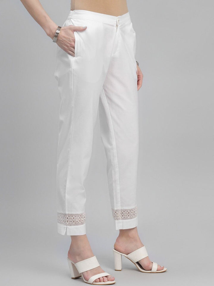 Libas Women White Trousers
