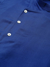 SOJANYA Lelaki Biru Solid Kurta Lurus