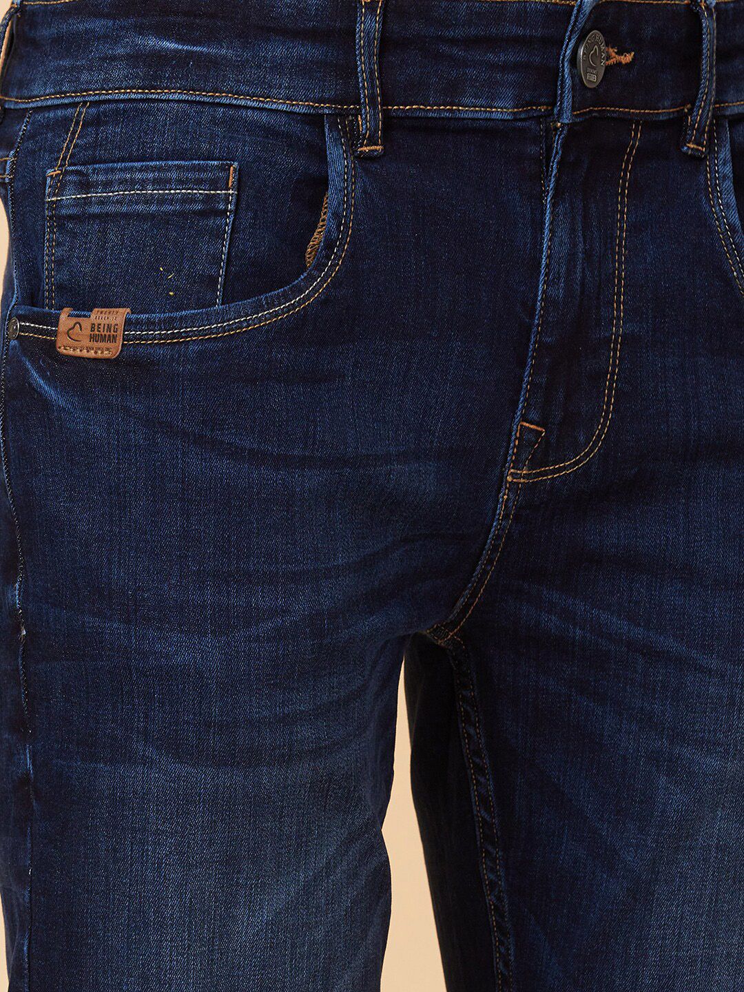Being Human Men Slim Fit Light Fade Jeans