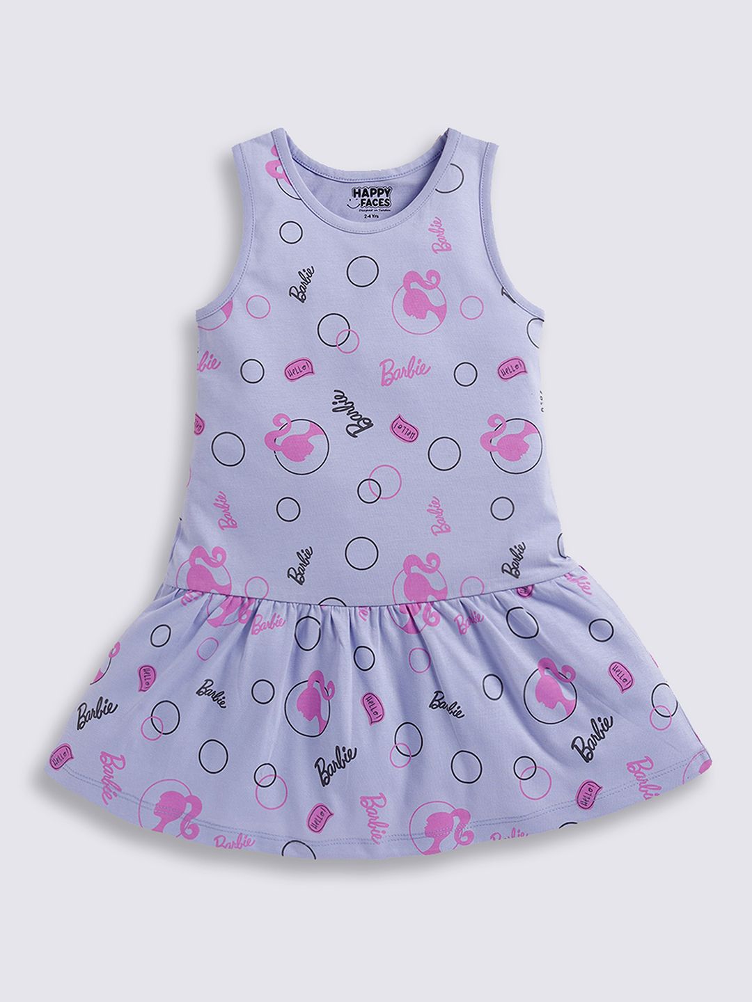 Happy Faces Pure Cotton Brabie Print A-Line Dress