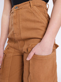 DressBerry Women City Swagger Denim Cargo Shorts