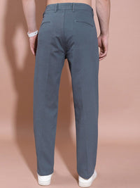 HIGHLANDER Men Straight Fit High-Rise Cotton Trousers