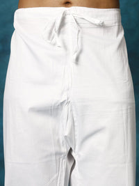 VASTRAMAY Men White Kurta with Pyjamas
